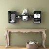 FURNIinspire Utility Storage Shelves 47" Wall Shelf, Cube Shelf Modular Shelf, Living Room Storage Shelf, Shelving Unit, Black, 47.2"*9.9"*22" - 3 of 4