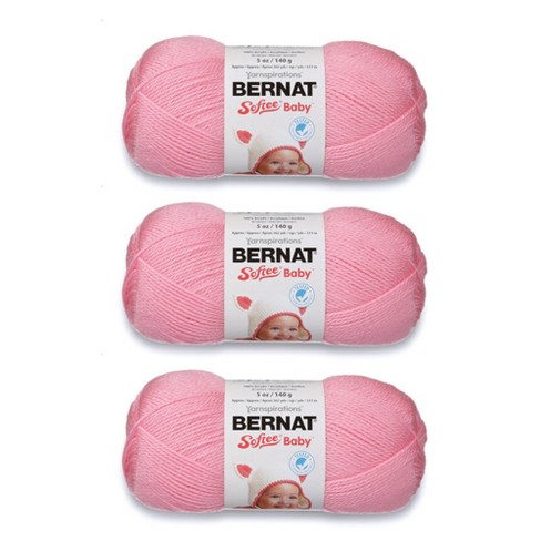 Bernat Softee Baby Prettiest Pink Yarn - 3 Pack Of 141g/5oz