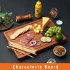 Bamboo Wood Cutting Boards for Kitchen, 1" Thick Charcuterie Boards, Butcher Block with Juice Grooves & Handles - 3 of 4
