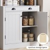71" Tall Bookshelf and Bookcase with Drawer, 5-Tier White Bookshelf with Doors, Adjustment Shelf, Wood Bookshelves Storage Cabinets - 4 of 4