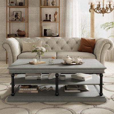 Christopher Knight Home Cortez Modern 55" Wood Coffee Table with 2 Open Storage Shelves