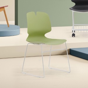 Racxily Set of 4 Stacking Office Chairs, Ergonomic Polypropylene Seat with Steel Frame. (4 pcs) - 1 of 4