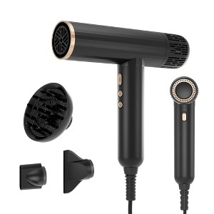 NICEBAY Hair Dryer with Brushless Motor, 110000RPM High-Speed Blow Dryer, Ionic Hair Dryer with Diffuser, Lightweight & Fast Drying, Low Noise, 1600W - 1 of 4