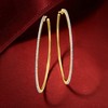 Ross-Simons 0.15 ct. t.w. Diamond Hoop Earrings in 18kt Gold Over Sterling - 4 of 4