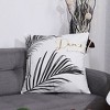PiccoCasa Polyester Blend Soft Decorative Pillow Cover Black Grass 18" x 18" 1 Pc - 2 of 4