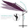 Best Choice Products 10ft Solar LED Offset Hanging Outdoor Market Patio Umbrella w/ Adjustable Tilt - 4 of 4