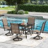 Lirago,2-Piece Outdoor Swivel Dining Chair Set - Textilene Fabric Armchair with Metal Frame, Weather-Resistant & Ergonomic for Patio/Yard - 2 of 4