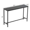 Syemin Console Tables Industrial Style Porch Table Narrow Console Table Small Entryway Table Sofa Table Side Display Table, Black, 41.3"*11.8"*28" - 2 of 4