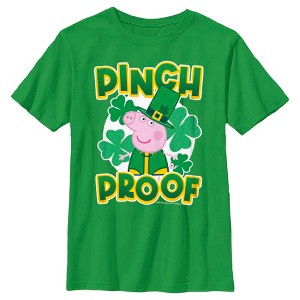 Boy's Peppa Pig St. Patrick's Day Just Here for the Shenanigans T-Shirt - 1 of 4