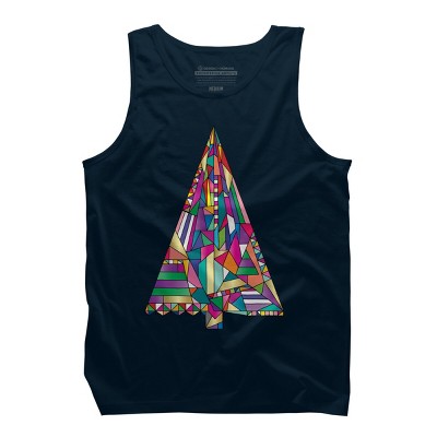 Men's Design By Humans Christmas tree abstract By xgdesign Tank Top