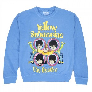 Mens The Beatles Yellow Submarine Heads In Circles Crewneck Sweatshirt - 1 of 3