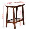 Kumasinova 23.6" Retro Walnut Finish Nightstand End Table,Elegant 2-Tier Side Table Rock Slab Wood Grain End Table for Living Room,Bedroom&Entryway - 3 of 4