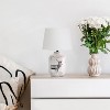 Creekwood Home 17.8" Vintage Farmhouse Country Deer Print Accent Table Lamp White Wash - 4 of 4