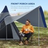 Vynxaria 2-3 Person Family Tipi Tent Extended Rooftop Canopy, 2000mm Waterproof Oxford, Nearly-Instant Setup, Compact Storage - 3 of 4