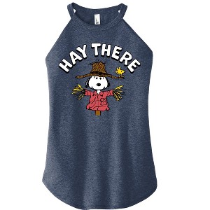 Women's - Peanuts - Snoopy Scarecrow Hay There Graphic High Neck Tank - 1 of 4