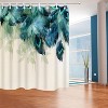 LunaLulinlk Peacock Feather Shower Curtain Fabric Bathroom Curtain with 12 Hooks - 3 of 4
