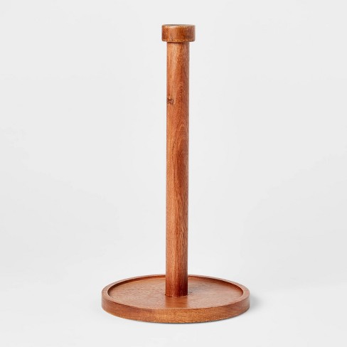 Cedar Log Free-Standing Paper Towel Holder