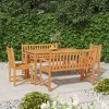 vidaXL Garden Dining Set Natural Teak Solid Teak Wood One Size Durable - 2 of 4