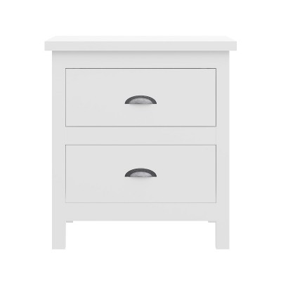 Vynxaria White Solid Wood Night Stand Versatile Bedside Table with Drawers End Table Desk for Bedroom Living Room