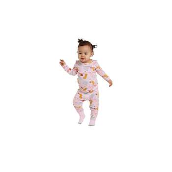 Sleep On It Infant & Toddler Girls 2-Piece Super Soft Jersey Snug-Fit Pajama Set with Matching Socks