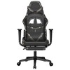 vidaXL Massage Gaming Chair with Footrest, Black&Camouflage, Faux Leather - 4 of 4