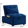 FONTOI 4 in 1 Sofa Bed, Convertible Sleeper with Adjustable Backrest and Pillows for Living Room Bedroom, Chaise Lounge, Navy Blue, 24.5"*32"*34.5" - 3 of 4