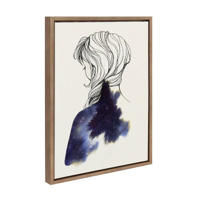 Kate & Laurel All Things Decor 18"x24" Sylvie Within Framed Canvas by Faryn Hughes Gold