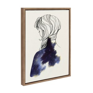 Kate & Laurel All Things Decor 18"x24" Sylvie Within Framed Canvas by Faryn Hughes Gold - 1 of 4