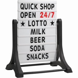 Aarco Products 36"H x 24"W Frameless Double Sided Sidewalk Sign with Changeable Letterboard and Set of 354 Characters - 1 of 2