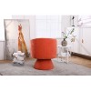 Orange Swivel Accent Chair Armchair, Round Barrel Chair in Fabric for Living Room Bedroom - 3 of 4
