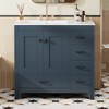 Whisen 36" Bathroom Storage Cabinet Bathroom Vanity with Ceramic Sink, 2 Soft Close Doors & 5 Drawers - 2 of 4