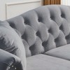 CAVINAS Upholstered Sofa Tufted Couch with Rolled Arms and Nailhead, Chesterfield Sofa, Loveseat Sofa with Pillows, Velvet Sofa for Living Room - 2 of 4