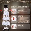 6.5ft White Flocked Snowman Christmas Tree with 140 LED Lights - 2 of 4