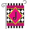 Briarwood Lane Everyday Garden Flag 12x18 For Outdoor Neon Checkerboard Monogram - J Garden Flag Flags For Outside - 2 of 4