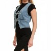 Women's Tie Front Vest - Cloud Ten - 2 of 4