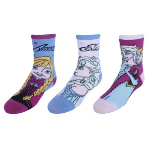 Textiel Trade Girl's Frozen Themed Novelty Crew Socks (Pack of 3) - 1 of 4