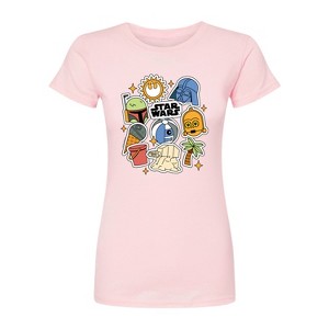 Women's - Star Wars - Summer Stickers Fitted Graphic T-Shirt - 1 of 1