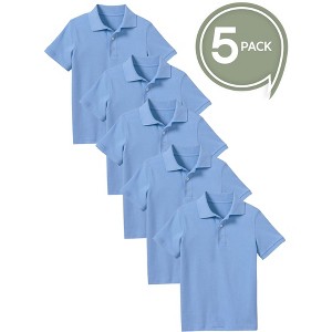 Galaxy by Harvic Boy's School Uniform Polo-5 Pack - 1 of 4