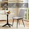 QingMoon Dining Chairs Set of 6, Upholstered Dining Chairs Modern Kitchen, with PU Leather Dining Chair & Black Metal Legs, for Restaurant, Living - 4 of 4