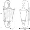 Progress Lighting Cadence 1-Light Outdoor Wall Lantern in Black with Clear Water Seeded Glass Shade - 2 of 2