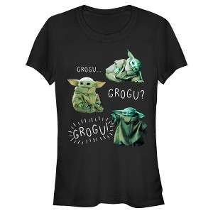 Juniors Womens Star Wars The Mandalorian The Child Grogu T-Shirt - 1 of 4