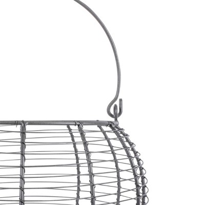 Rustic Metal Round Wire 3-Piece Basket Set for Garden & Kitchen