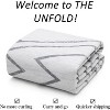 Modern Geometric Rug Thin Low Pile Carpet, Non Slip Washable Indoor Mat with Stain Resistant Backing & Reinforced Edges - 4 of 4