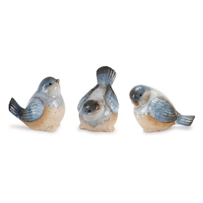 Melrose Ceramic Bird Figurines (Set of 3)