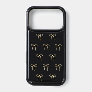 iPhone 17 Pro/iPhone 18 Pro Case - heyday™ Glossy Black Metal Bow : Target