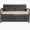 Barton Outdoor Patio Deck Box Storage Bench w/ Seat Cushion Furniture, Black - image 2 of 4