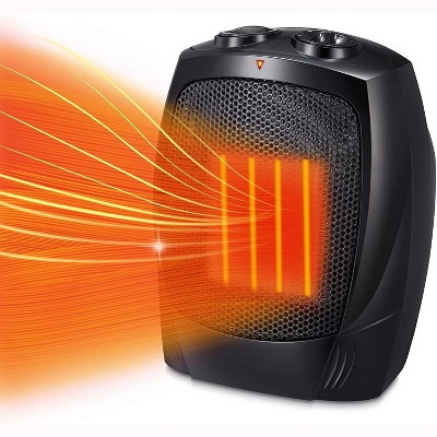 R.W.FLAME Portable Electric Tabletop Space Heater Space Heater, quiet, Overheat Protection for Home/Office, BLACK
