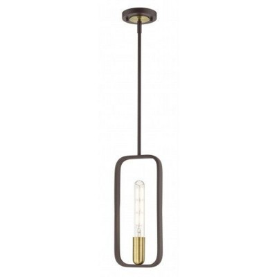 Livex Lighting Bergamo 1 - Light Pendant in  Bronze/Antique Brass