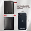 Mens Wallet with Chain, Genuine Leather Trifold Wallet RFID Blocking Anti-Theft Chain - 3 of 4