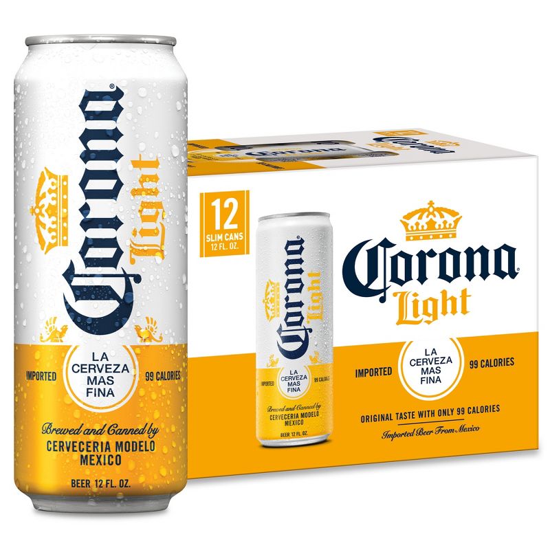 Corona Light Lager Beer - 12pk/12 fl oz Cans, 1 of 11